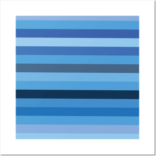 Blue striped palette Posters and Art